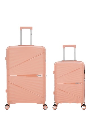 Valise cabine et Valise grand volume Vela (S/L)  -  55/75 cm - Rose