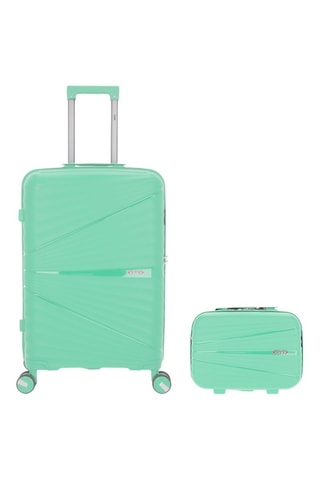 Maleta mediana y vanity Vela (M/W)  -  65/35 cm - Verde