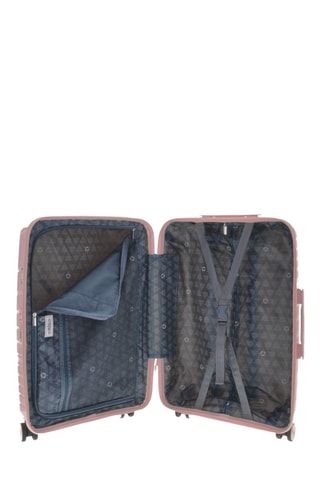 Juego de 3 maletas Lyra (XS/S/M)  -  51/55/65 cm - Negro, rosa y plateado