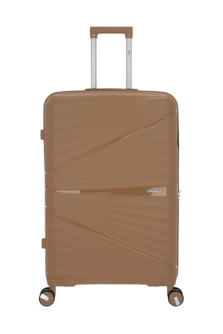 Maleta grande Vela (L)  -  75 cm - Marrón y plateado
