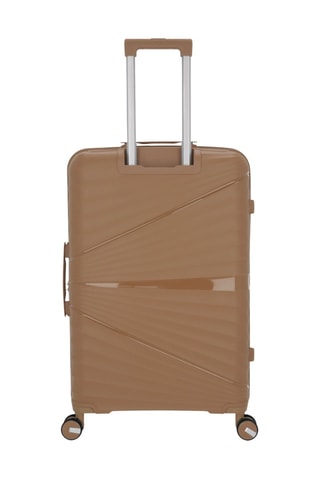 Maleta grande Vela (L)  -  75 cm - Marrón y plateado