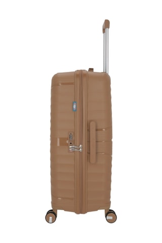Maleta grande Vela (L)  -  75 cm - Marrón y plateado