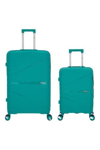 Valise cabine et valise grand volume Vela (S/L)  -  55/75 cm - Vert et argenté