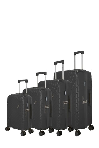 Juego de 4 maletas Lyra (XS/S/M/L)  -  51/55/65/75 cm - Negro y gris