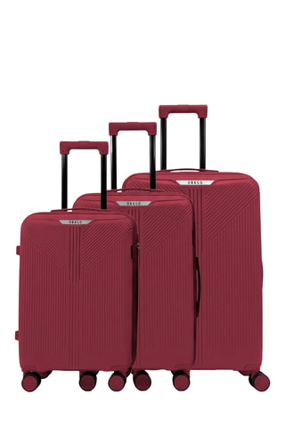 Juego de 3 maletas (S/M/L) Eridan - 55/65/75 cm - Burdeos