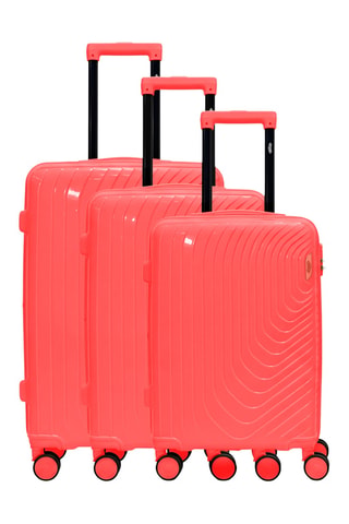 Juego de 3 maletas (S/M/L) Hydra - 55/65/75 cm - Rosa