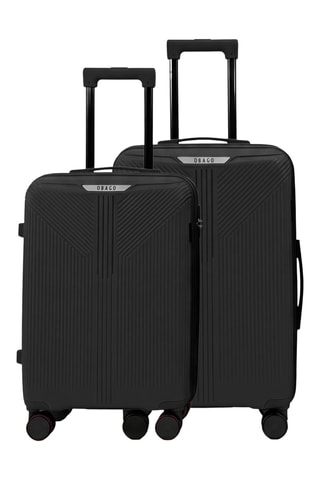 Set de 2 valises (S/M) Eridan - 55/65 cm - Noir