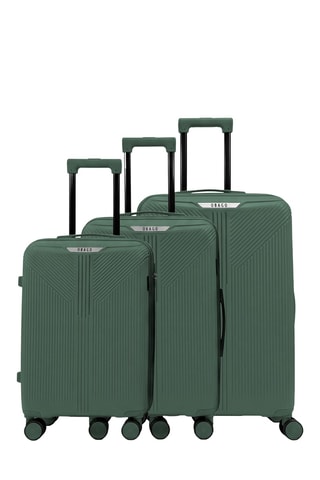 Juego de 3 maletas (S/M/L) Eridan - 55/65/75 cm - Verde