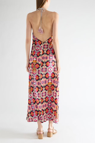 Lange mouwloze jurk - Fuchsia