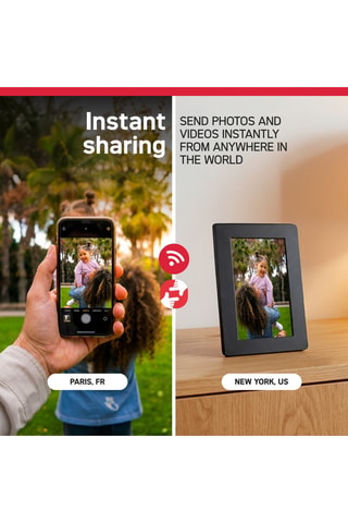 Cadre photo connecté AgfaPhoto Realiview APF700 Wi-Fi - Noir