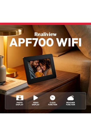 Cadre photo connecté AgfaPhoto Realiview APF700 Wi-Fi - Noir