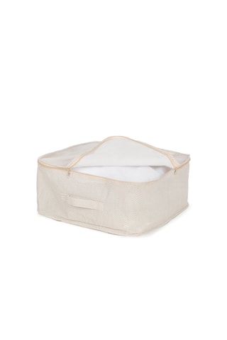 Saco de arrumação dobrável Nancy - 46 x 46 x 20,5 cm - Bege