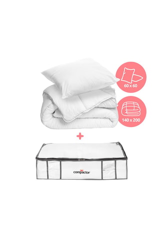Conjunto de edredão Bed - Branco - 140 x 220 cm