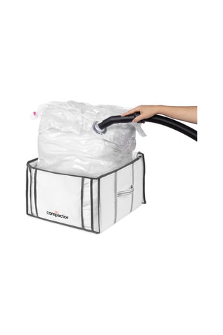 Capa de edredão e saco de compressão Bed - Branco - 140 x 200 cm