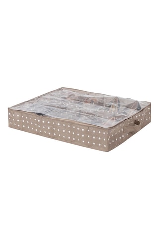 Housse de rangement pour chaussures Rivoli - 76 x 60 x 15 cm - Taupe et blanc