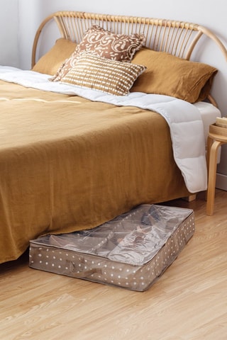 Housse de rangement pour chaussures Rivoli - 76 x 60 x 15 cm - Taupe et blanc