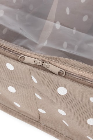 Housse de rangement pour chaussures Rivoli - 76 x 60 x 15 cm - Taupe et blanc
