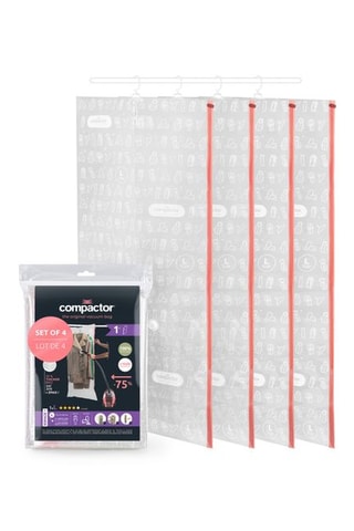 Sacos de arrumação compressão - 4 peças - 70 x 145 cm