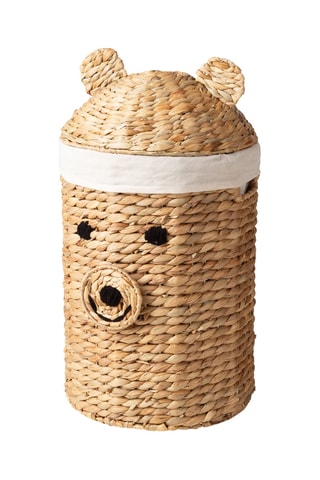 Cesto da roupa Ours - 30 x 30 x 56 cm - Bege