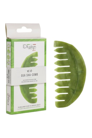Pettine massaggio alla pietra di giada - Verde
