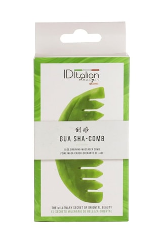 Pettine massaggio alla pietra di giada - Verde