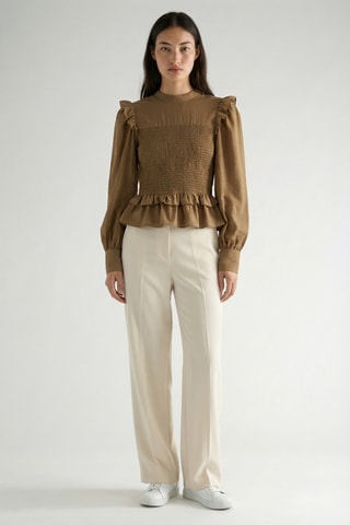 Blusa slim - Beige