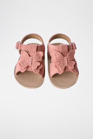 Sandales en nubuck - Vieux rose