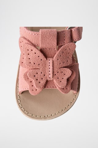 Sandales en nubuck - Vieux rose