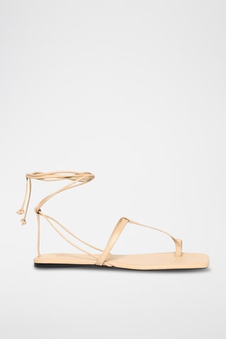 Sandales en cuir - Beige