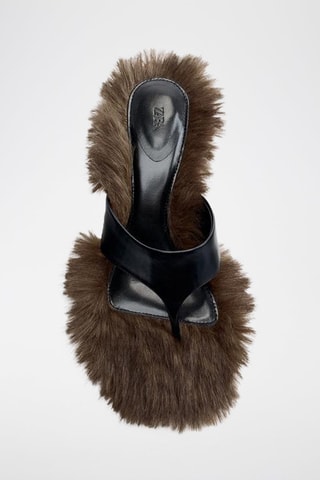 Sandales à talons en cuir - Noir
