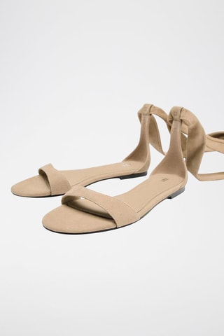 Sandales en nubuck - Ecru