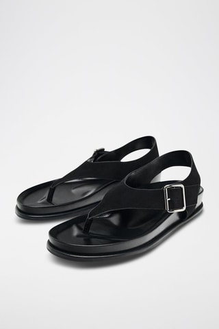 Sandales en nubuck - Noir
