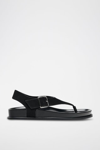 Sandales en nubuck - Noir