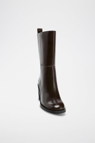 Bottes en cuir - Marron foncé