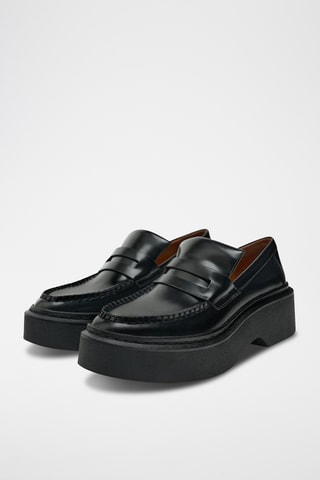 Mocassins en cuir - Noir