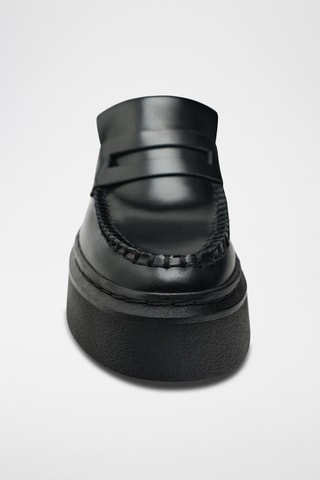 Mocassins en cuir - Noir
