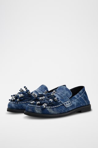 Mocassins en jean - Bleu