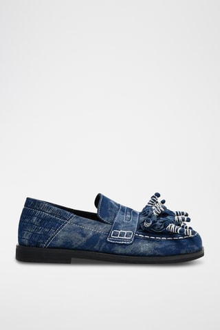 Mocassins en jean - Bleu