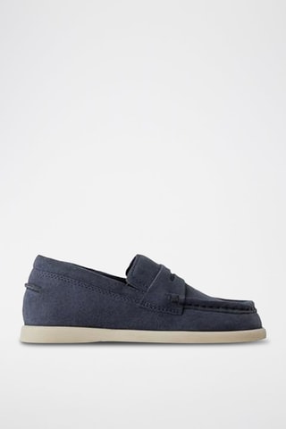 Mocassins en nubuck - Bleu cobalt
