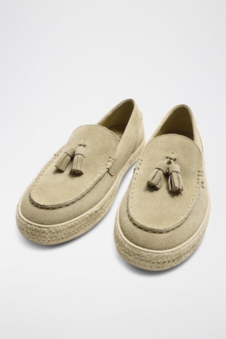 Mocassins en nubuck - Ecru