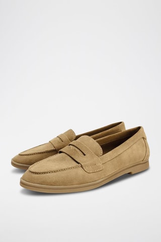 Mocassins en nubuck - Beige