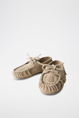 Mocassins en nubuck - Beige