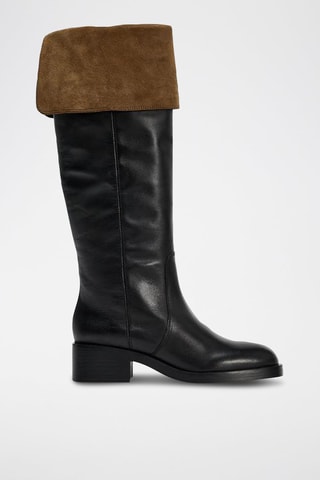 Cuissardes en cuir - Noir