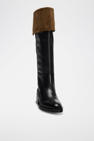 Cuissardes en cuir - Noir