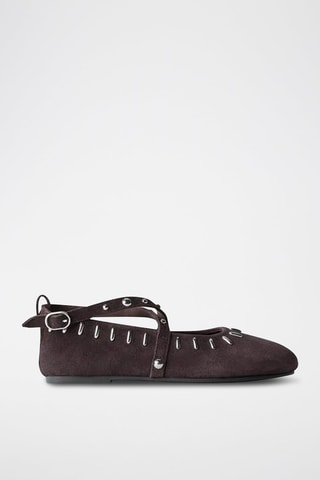 Ballerines en nubuck - Violet
