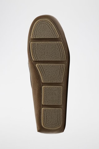 Chaussures bateau en cuir - Marron