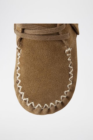 Chaussures bateau en nubuck - Camel