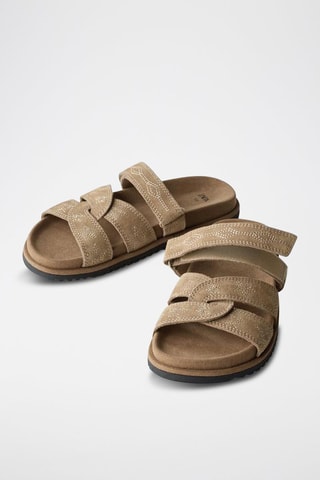 Mules en nubuck - Marron