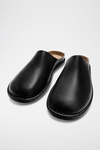 Mules en cuir - Noir