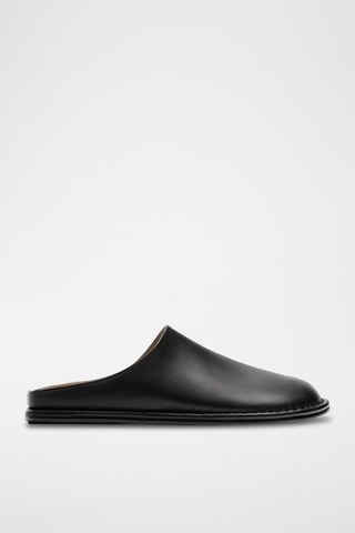 Mules en cuir - Noir